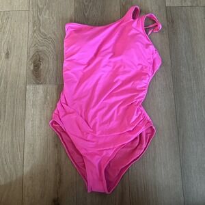 NWT Holipick Hot Pink One Shoulder Tummy Control One Piece Swimsuit‎ Size 18W